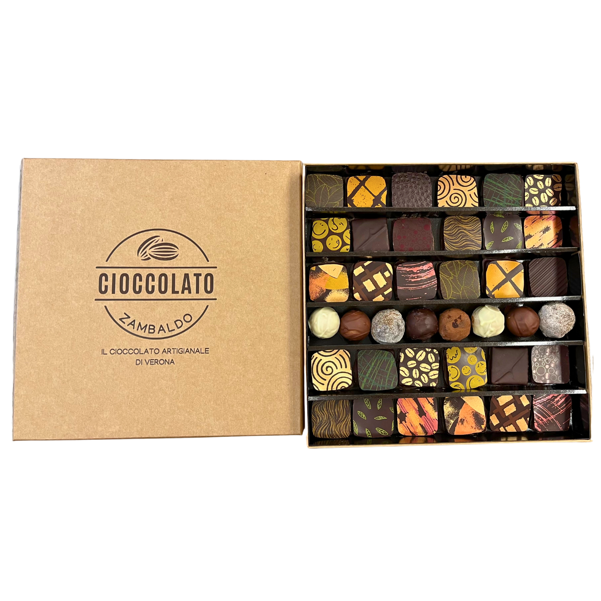 SCATOLA 38 CIOCCOLATINI - Selezione di 38 praline artigianali