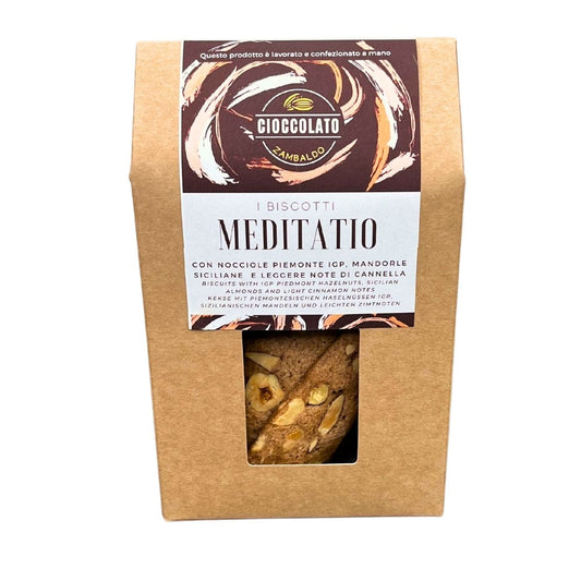 MEDITATIO - Biscotto con Mandorle Siciliane Nocciole del Piemonte IGP e leggere note di Cannella