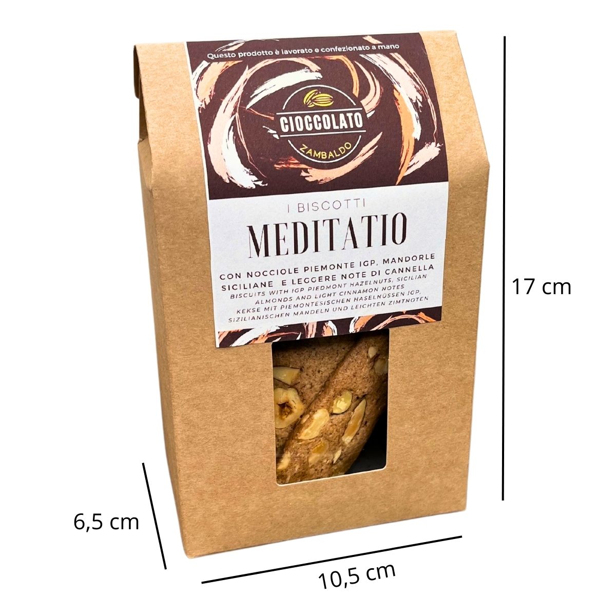 MEDITATIO - Biscotto con Mandorle Siciliane Nocciole del Piemonte IGP e leggere note di Cannella