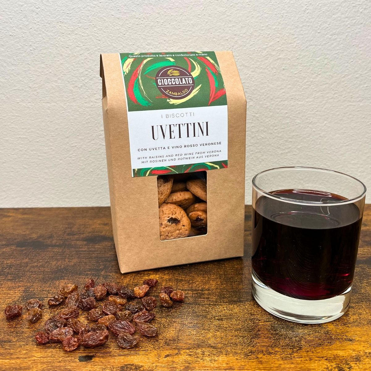 UVETTINI - Biscotti al vino rosso di Verona e uvetta