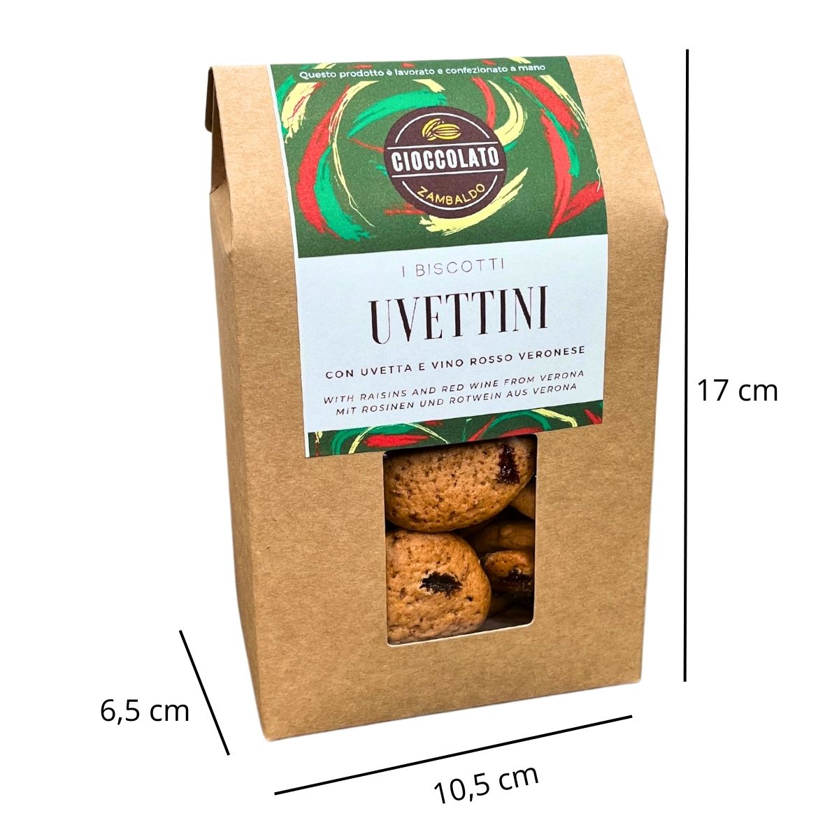 UVETTINI - Biscotti al vino rosso di Verona e uvetta