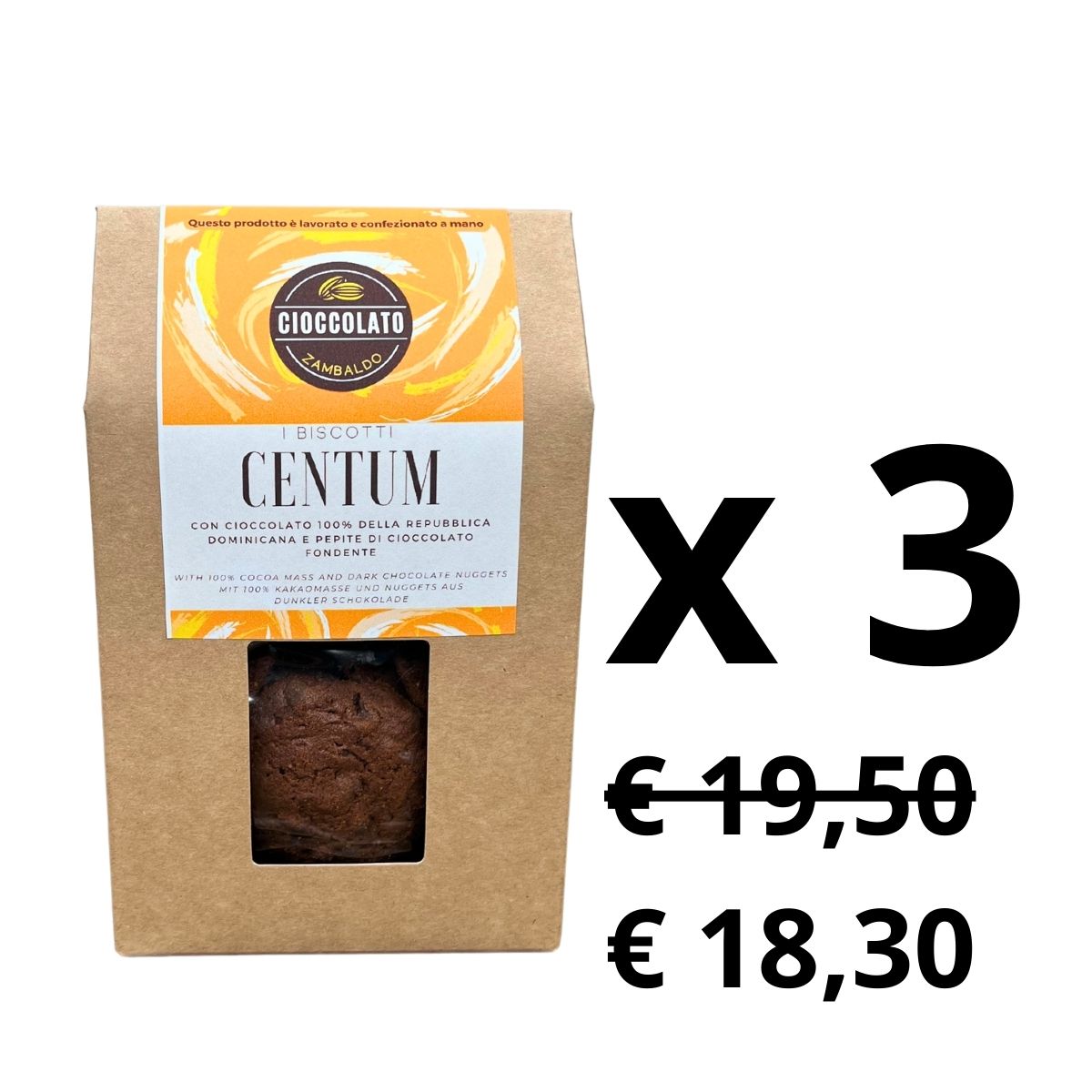 CENTUM - Biscotti al cioccolato con gocce di cioccolato fondenti