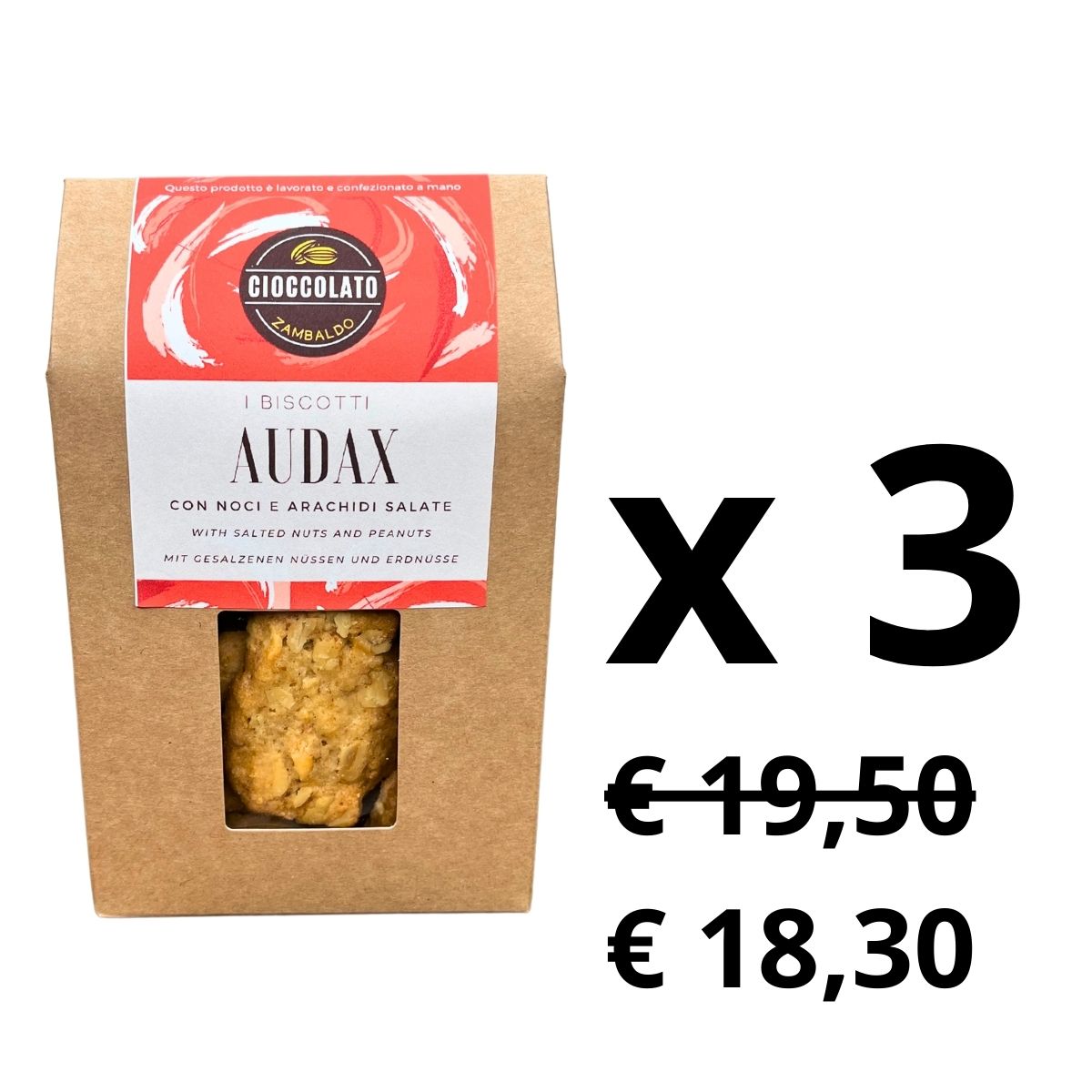 AUDAX - Biscotti con noci e arachidi salate