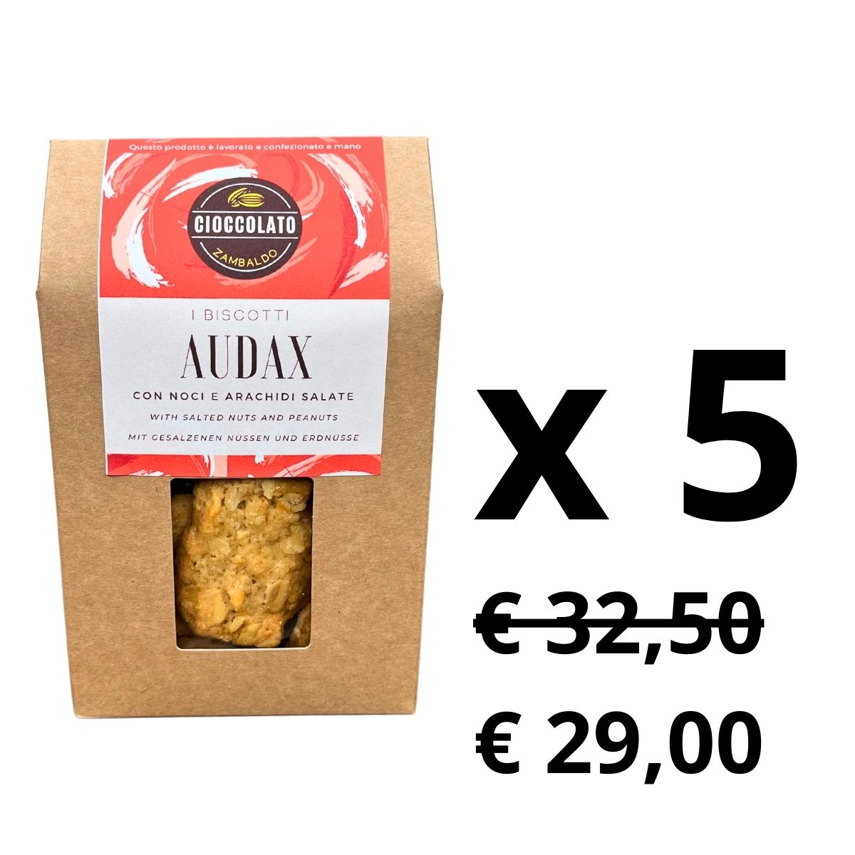 AUDAX - Biscotti con noci e arachidi salate