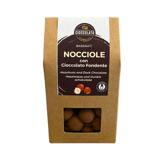 BASSINATI NOCCIOLE FONDENTE - Dragées di Nocciola Piemonte IGP con cioccolato fondente