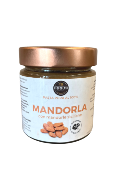 CREMA 100% MANDORLA -  Crema Spalmabile Proteica alla Mandorla siciliana senza zuccheri e senza lattosio