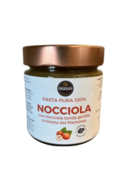 CREMA 100% NOCCIOLA - Crema Spalmabile Proteica alla Nocciola Piemonta IGP senza zuccheri e senza lattosio