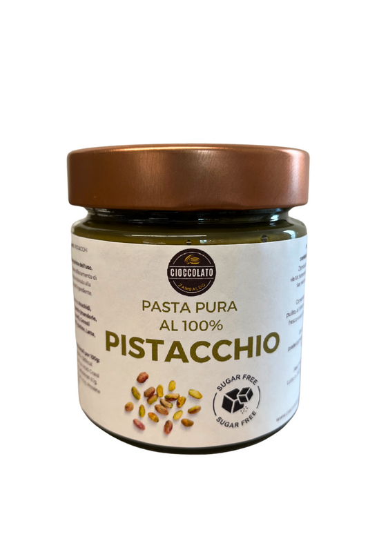 CREMA 100% PISTACCHIO SICILIA - Crema Spalmabile Proteica al Pistacchio siciliano senza zuccheri e senza lattosio