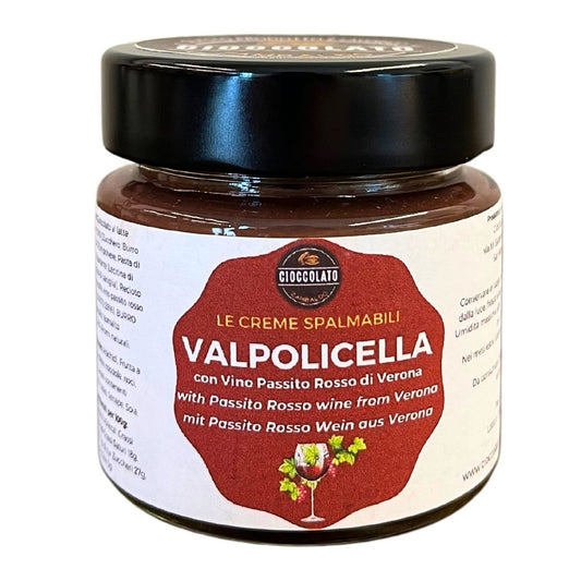 SPALMABILE VALPOLICELLA - Crema spalmabile con cioccolato e vino passito rosso Recioto della Valpolicella